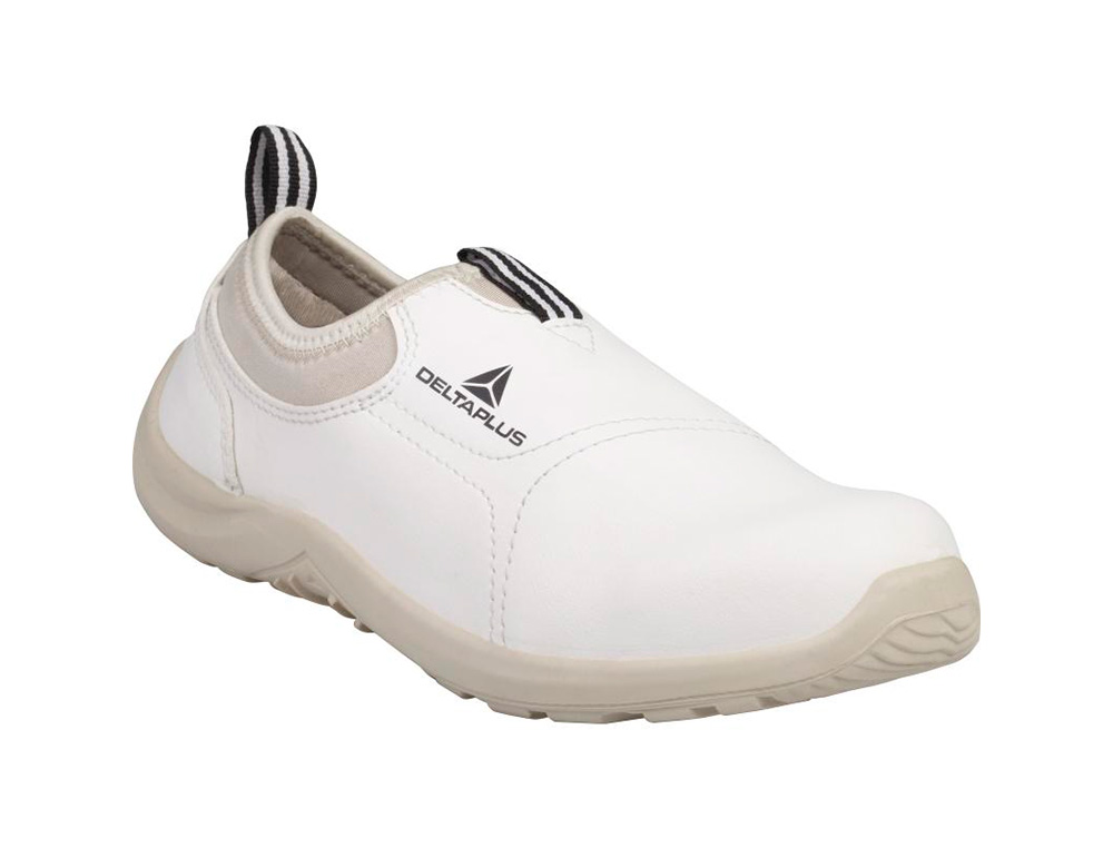 ZAPATOS DE SEGURIDAD DELTAPLUS MICROFIBRA PU SUELA PU MONO-DENSIDAD COLOR BLANCO TALLA 42