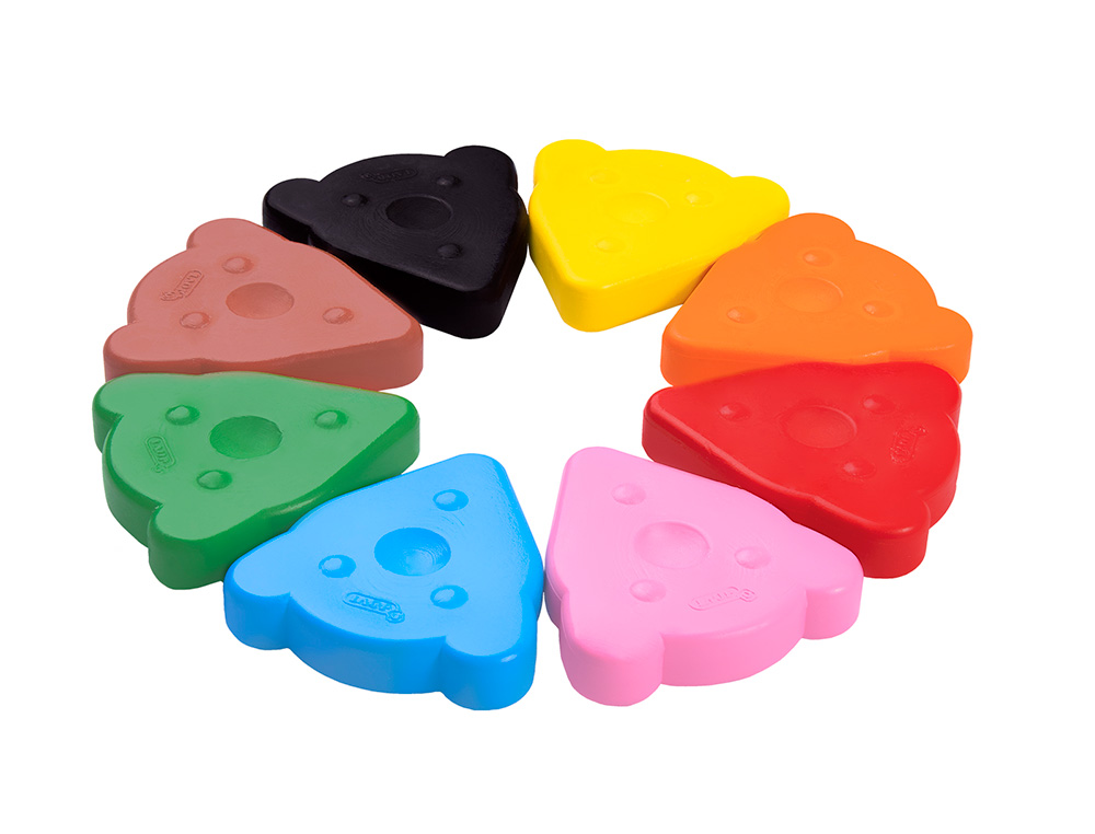 LAPICES DE CERA JOVI MY FIRST CRAYON FORMA DE OSO CAJA DE 8 UNIDADES COLORES SURTIDOS