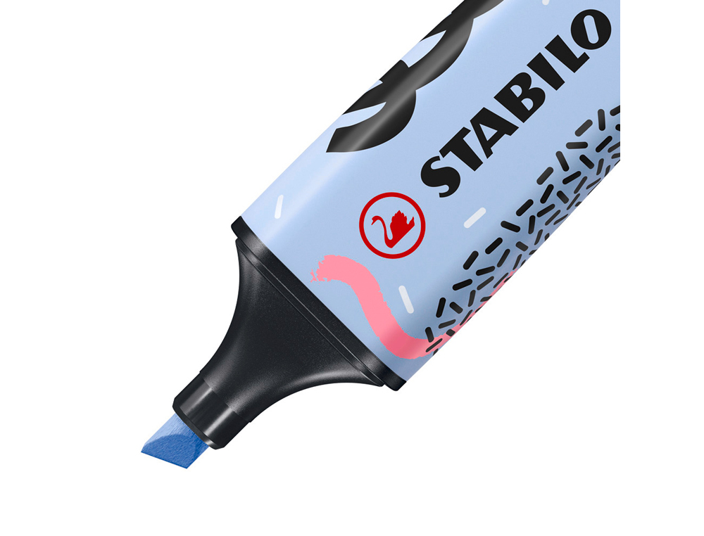 ROTULADOR STABILO BOSS FLUORESCENTE ORIGINAL PASTEL BY JU SCHNEE AZUL NUBLADO
