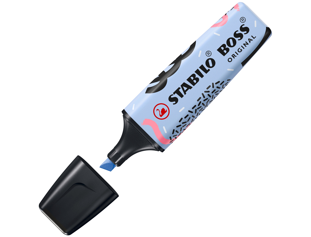 ROTULADOR STABILO BOSS FLUORESCENTE ORIGINAL PASTEL BY JU SCHNEE AZUL NUBLADO