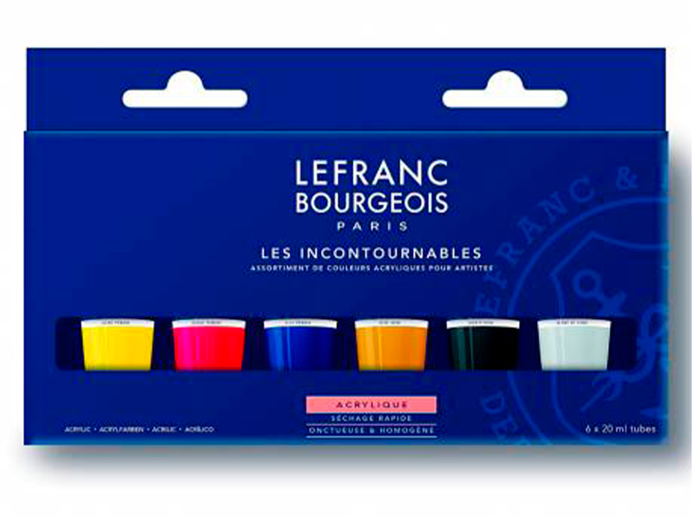 PINTURA ACRILICA L&B BOTE DE 80 ML CAJA DE 5 UNIDADES COLORES SURTIDOS