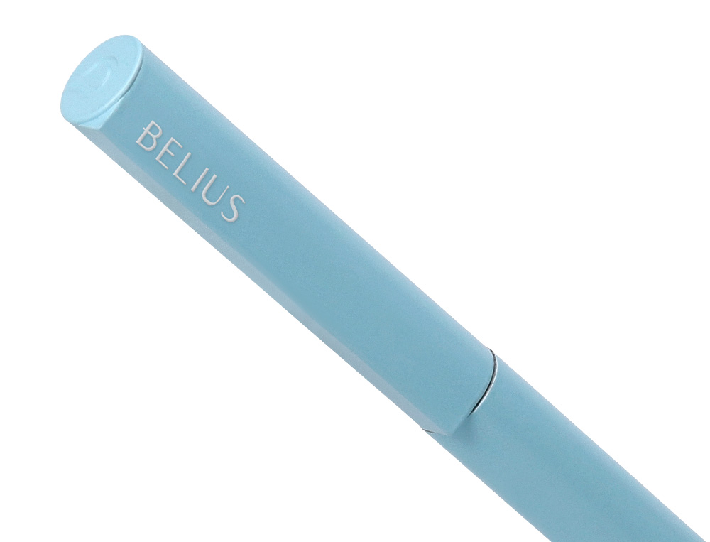 BOLIGRAFO BELIUS ROCKET B ALUMINIO COLOR MINIMALISTA AZUL TINTA AZUL CAJA CILINDRICA
