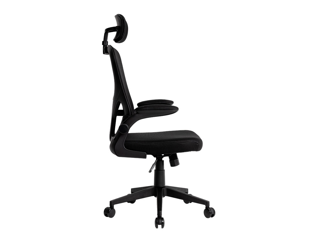 SILLA Q-CONNECT ERGONOMICA PAL ERMO MALLA BASE NYLON ALT MAX 1300 ANC 610 PROF 600 RUEDAS PREMIUM COLOR NEGRO