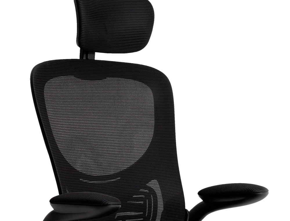 SILLA Q-CONNECT ERGONOMICA PAL ERMO MALLA BASE NYLON ALT MAX 1300 ANC 610 PROF 600 RUEDAS PREMIUM COLOR NEGRO