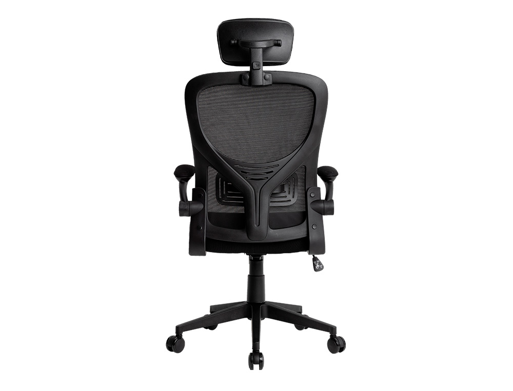SILLA Q-CONNECT ERGONOMICA PAL ERMO MALLA BASE NYLON ALT MAX 1300 ANC 610 PROF 600 RUEDAS PREMIUM COLOR NEGRO