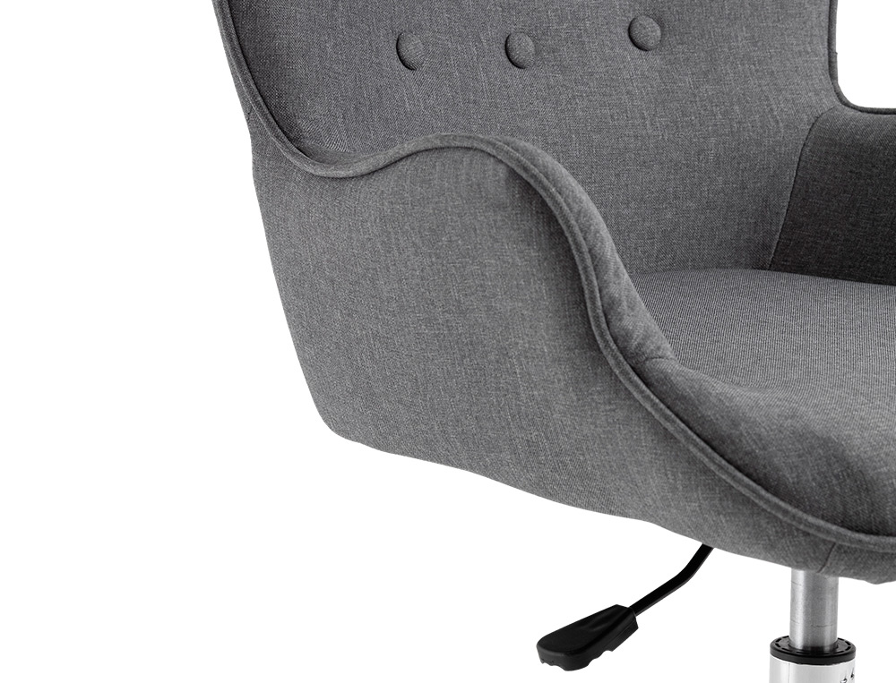 SILLA Q-CONNECT ESCRITORIO MES SINA BASE METALICA ALT MAX 960 ANC 570 PROF 620 RUEDAS PREMIUM COLOR GRIS