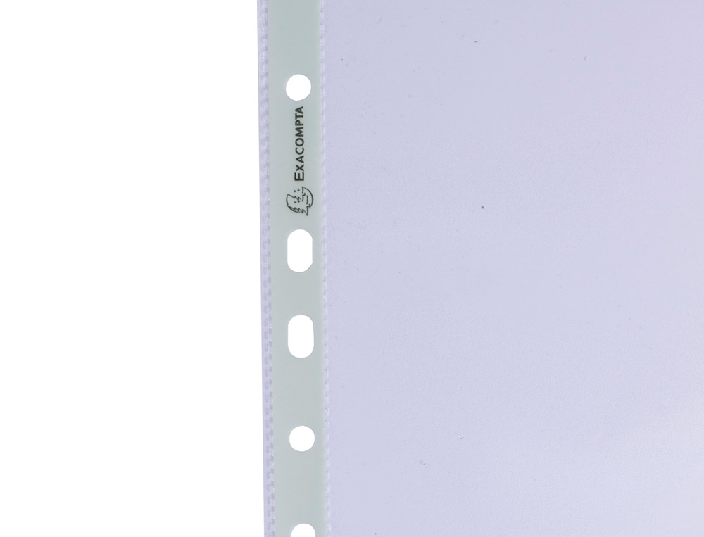FUNDA MULTITALADRO EXACOMPTA RECICLADA POLIPROPILENO 60 MC DIN A4 PIEL DE NARANJA CAJA DE 100 UNIDADES
