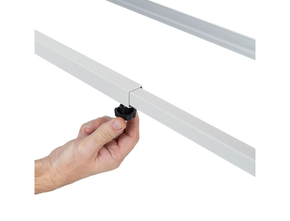 PIZARRA BLANCA ROCADA ACERO VITRIFICADO MAGNETICO MARCO ALUMINIO DOBLE CARA VOLTEABLE 90X120 CM