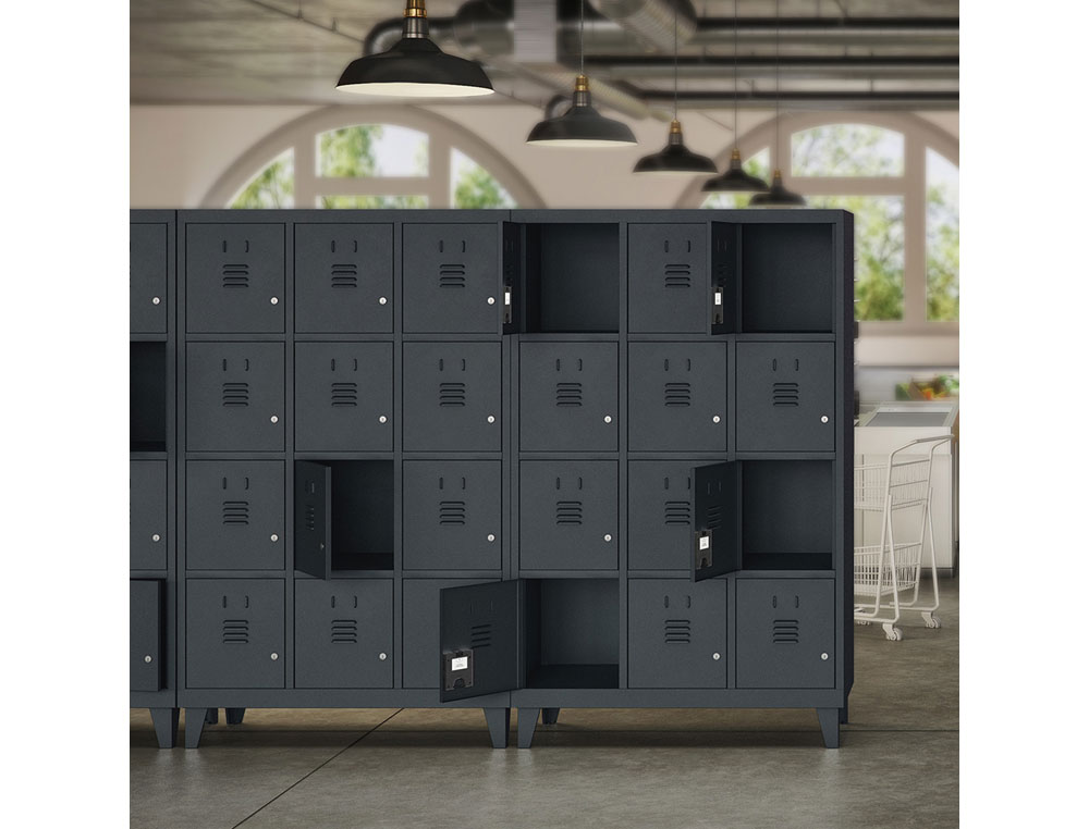 TAQUILLA METALICA ROCADA 300 4 MODULOS X 5 PUERTAS GRIS 1210X500X1800 MM