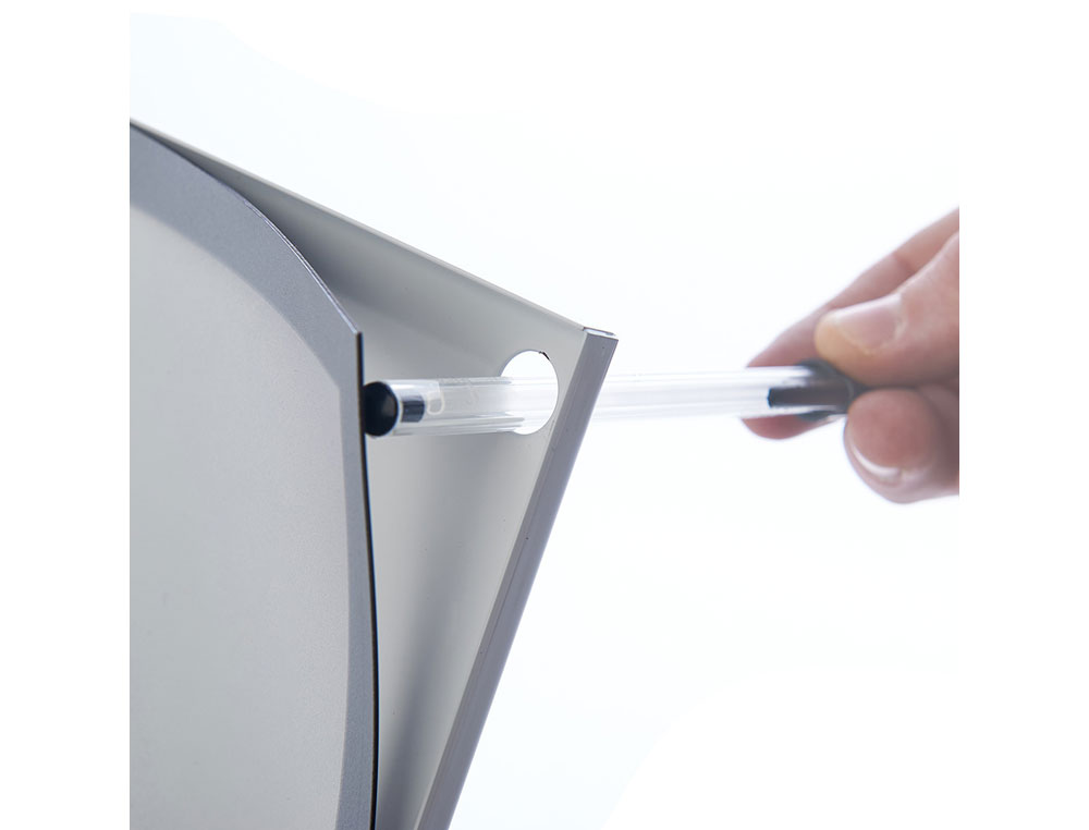 EXPOSITOR ROCADA DE SUELO MAGNETICO ROTATIVO 90 HORIZONTAL/VERTICAL ALTURA AJUSTABLE DIN A3