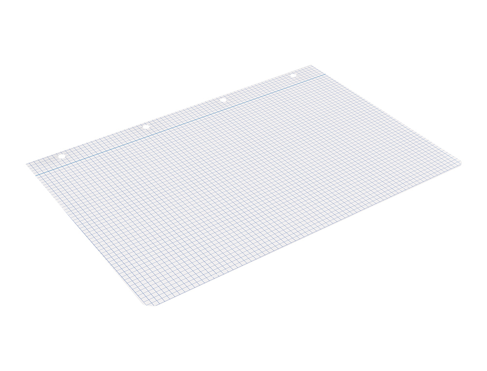 RECAMBIO LIDERPAPEL A4 200+50 HOJAS 90G/M2 CUADRO 4MM CON MARGEN 4 TALADROS