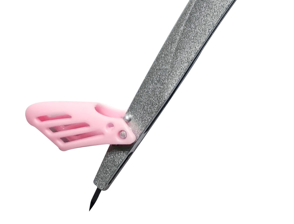 COMPAS LIDERPAPEL LOCK DEVICE CON ADAPTADOR UNIVERSAL Y TUBO DE MINAS COLOR ROSA CLARO