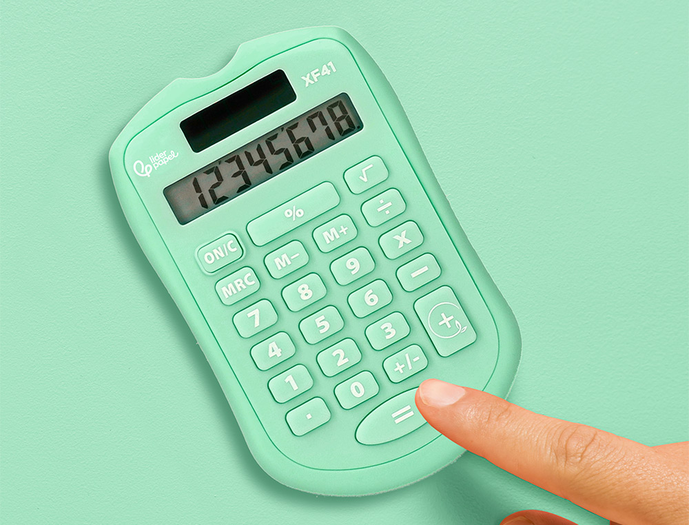 CALCULADORA LIDERPAPEL BOLSILLO XF42 8 DIGITOS SOLAR Y PILAS COLOR VERDE 94X59,5X10,5MM
