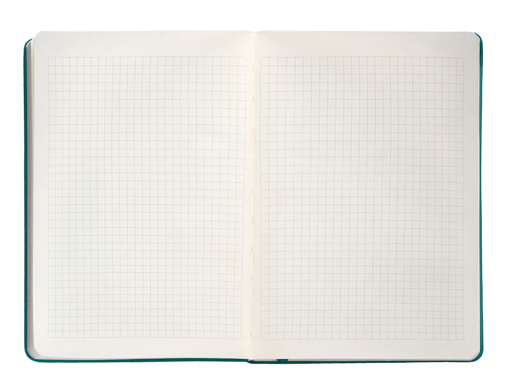 CUADERNO CON GOMILLA ANTARTIK NOTES TAPA DURA A5 HOJAS CUADRICULA VERDE AGUAMARINA 100 HOJAS 80 GR