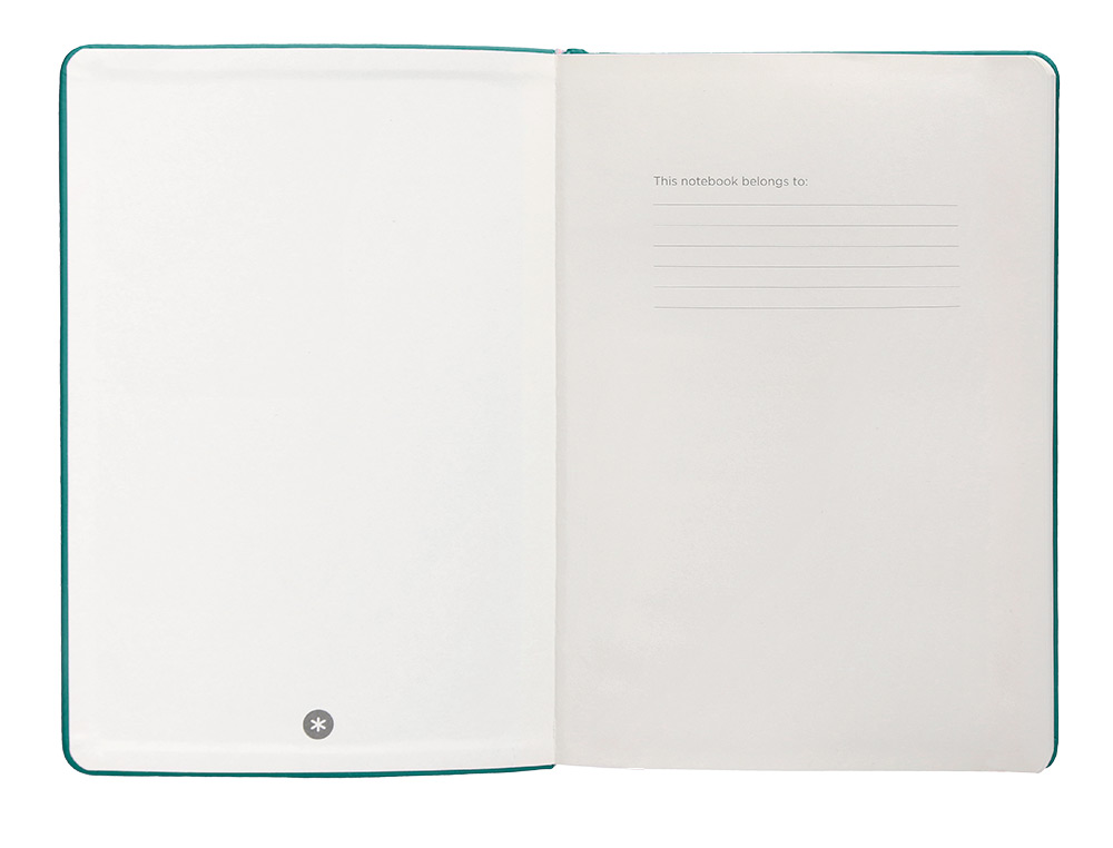 CUADERNO CON GOMILLA ANTARTIK NOTES TAPA DURA A5 HOJAS CUADRICULA VERDE AGUAMARINA 100 HOJAS 80 GR