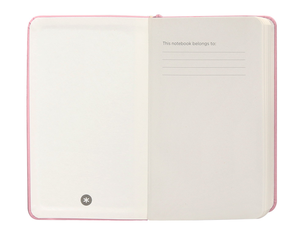 CUADERNO CON GOMILLA ANTARTIK NOTES TAPA DURA A6 HOJAS LISAS ROSA PASTEL 100 HOJAS 80 GR FSC
