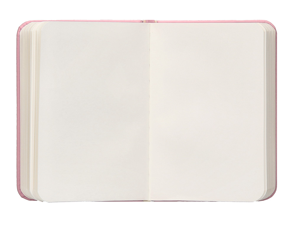 CUADERNO CON GOMILLA ANTARTIK NOTES TAPA DURA A7 HOJAS LISAS ROSA PASTEL 80 HOJAS 80 GR FSC