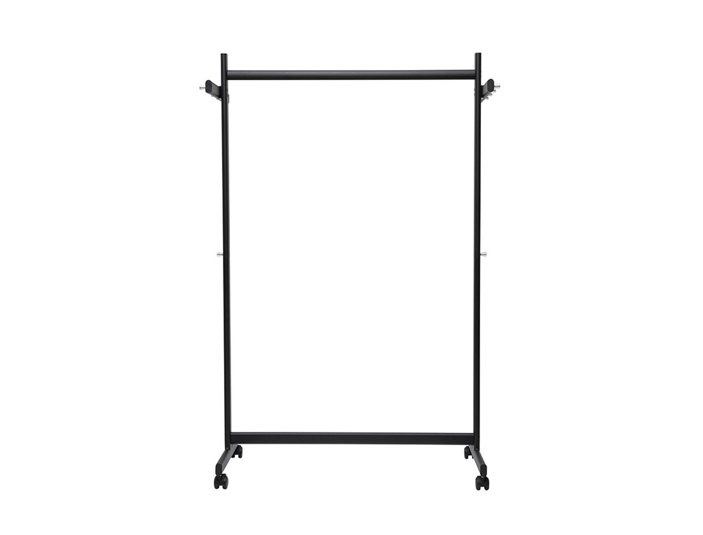 PERCHERO MAUL SAMBA 10 COLGADORES CABALLETE CON RUEDAS COLOR NEGRO 116X508X1725 MM