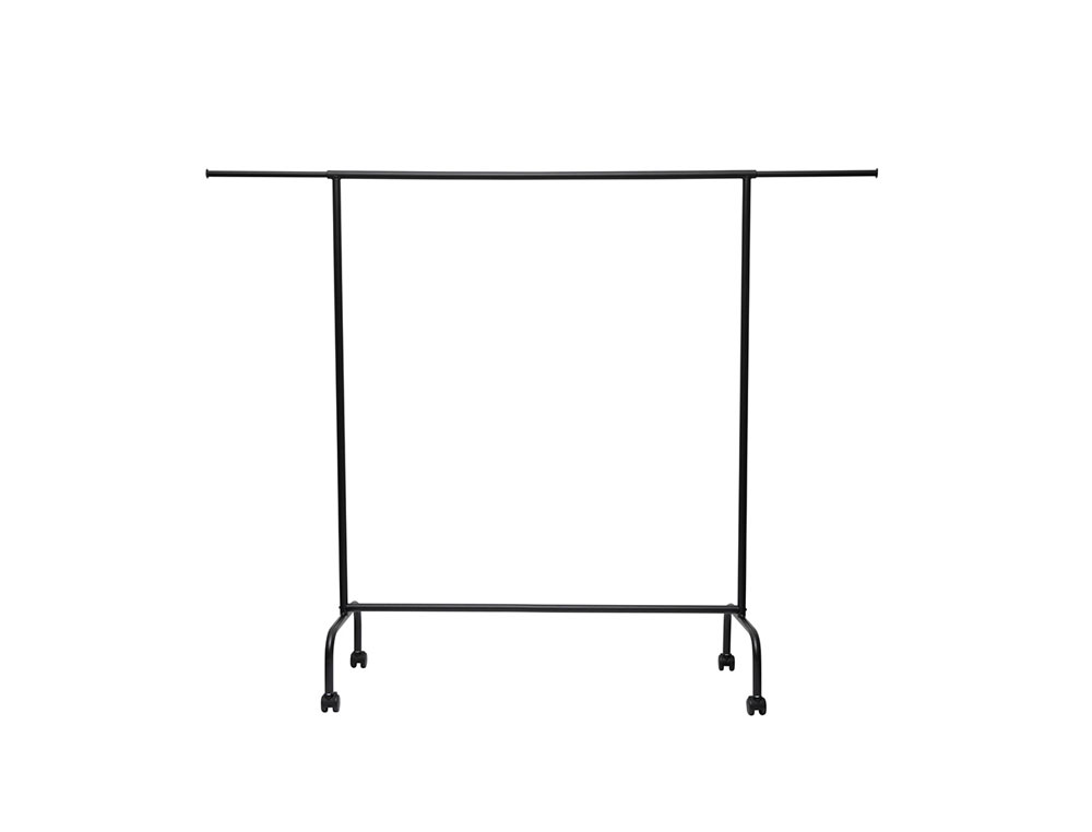 PERCHERO ROCADA MAULLIMBO CABALLETE EXTENSIBLE CON RUEDAS COLOR NEGRO 1270X505X1570 MM