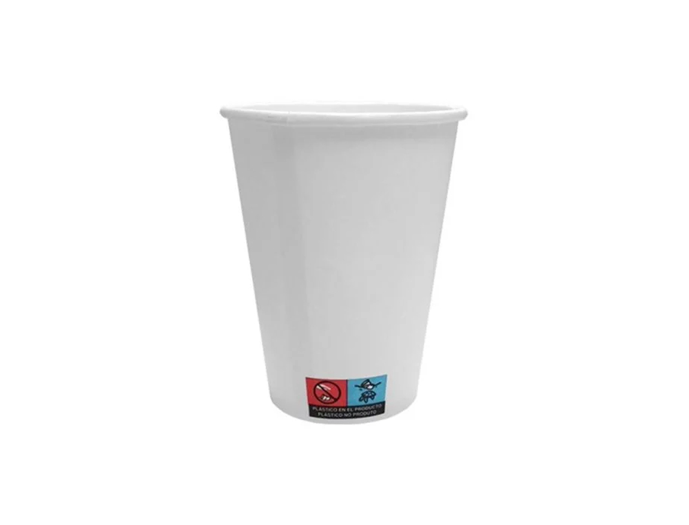 VASO DE PAPEL BLANCO BUNZL RECICLABLE PEFC 385 ML APTO BEBIDAS FRIAS Y CALIENTES PAQUETE DE 50 UNIDADES