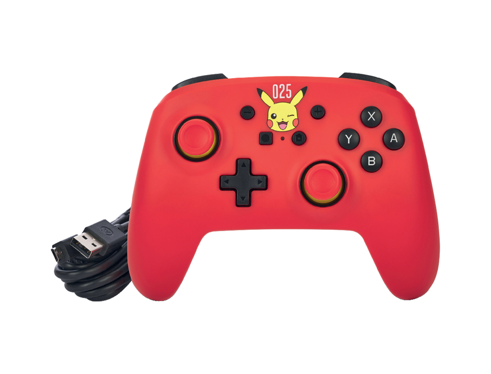 MANDO POWER A CON CABLE PARA NINTENDO SWITCH LAUGHING PIKACHU