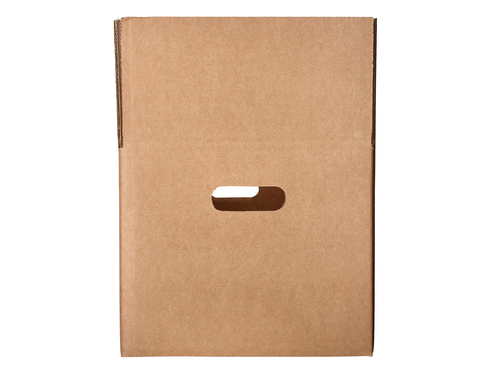 CAJA PARA EMBALAR Q-CONNECT AMERICANA CON ASAS CARTON RECICLADO CANAL SIMPLE 5 MM COLOR KRAFT 600X400X290 MM