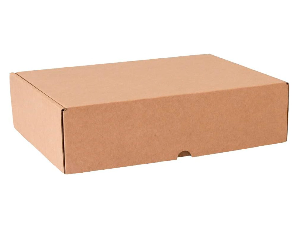 CAJA AUTOMONTABLE Q-CONNECT PARA E-COMMERCE Y REGALO CARTON RECICLADO CANAL SIMPLE 3 MM KRAFT 210X180X60 MM