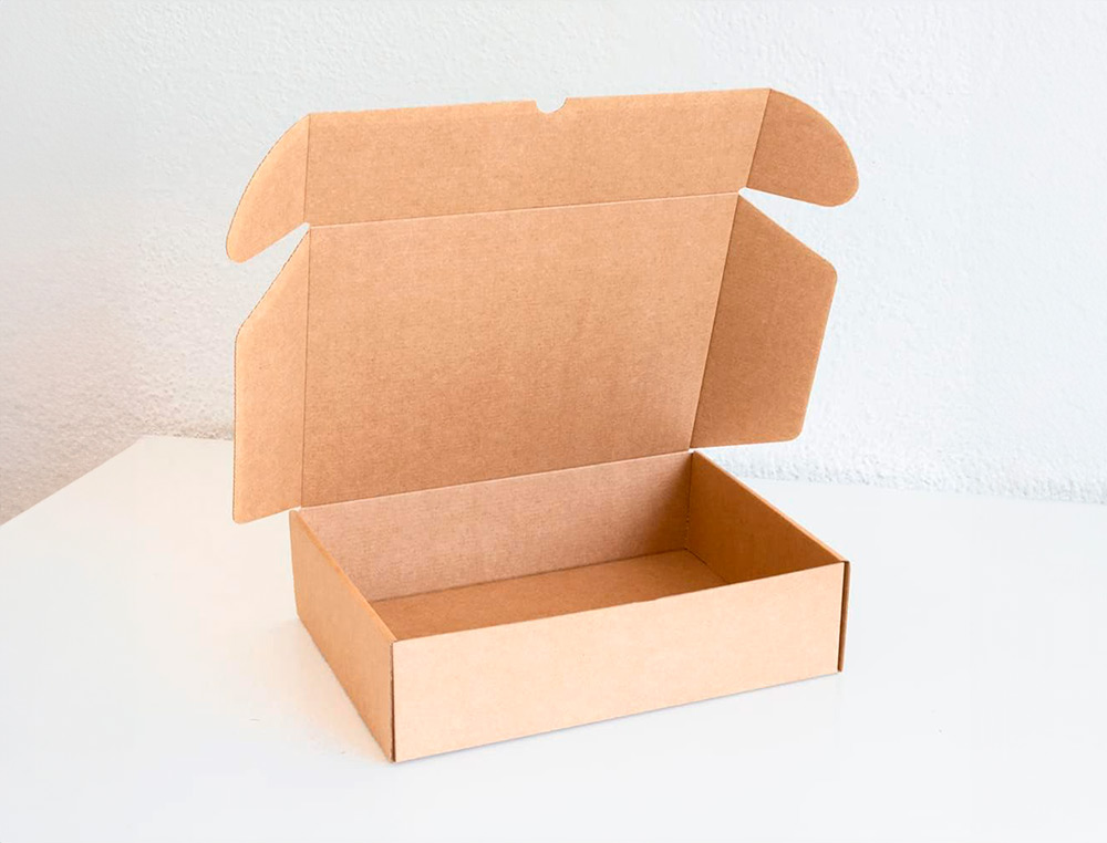CAJA AUTOMONTABLE Q-CONNECT PARA E-COMMERCE Y REGALO CARTON RECICLADO CANAL SIMPLE 3 MM KRAFT 210X180X60 MM