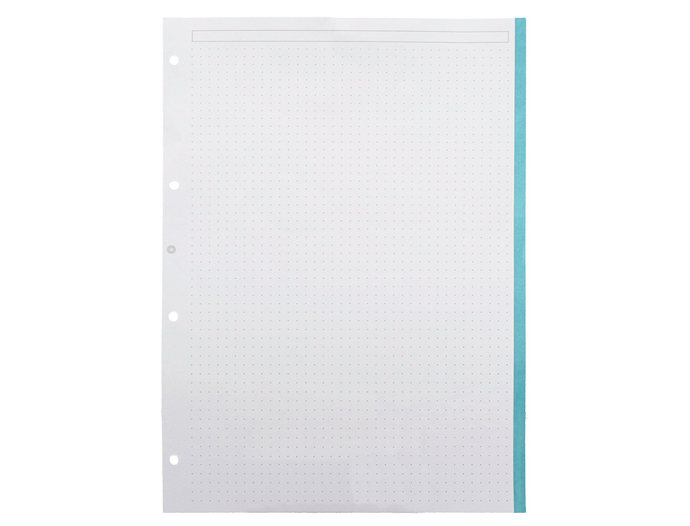 RECAMBIO ANTARTIK A4 100 HOJAS 90G/M2 PUNTOS DOTS 4 TALADROS BANDAS DE 5 COLORES
