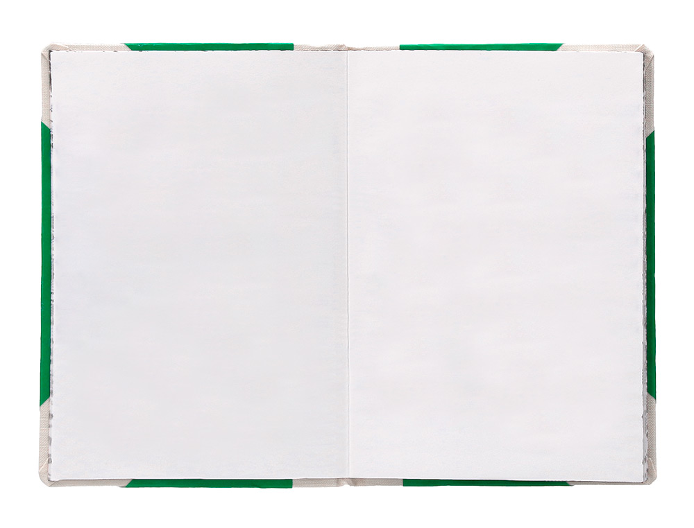 LIBRO CARTONE COSIDO FERNANDES FLECHA DIN A5+ LISO 50 HOJAS 100 GR VERDE