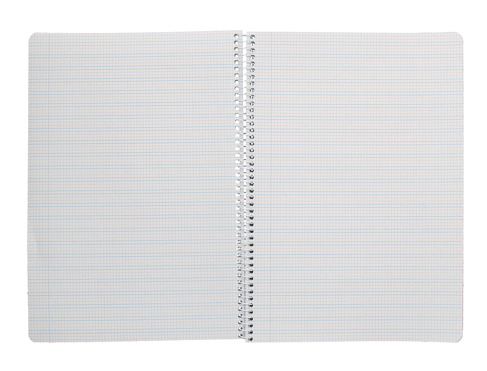 CUADERNO ESPIRAL LIDERPAPEL DIN A4 PAUTAGUIA TAPA DURA 80H 90 GR CUADRO PAUTADO 3MM COLOR AZUL