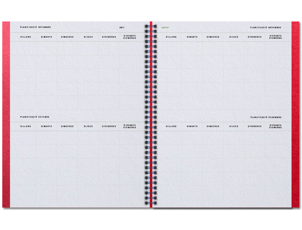 CUADERNO AULA PLANNER ADDITIO DIN A4 160 PAGINAS PLAN ANUAL Y MENSUAL CON PROGRAMACION Y EVALUACION CATALAN