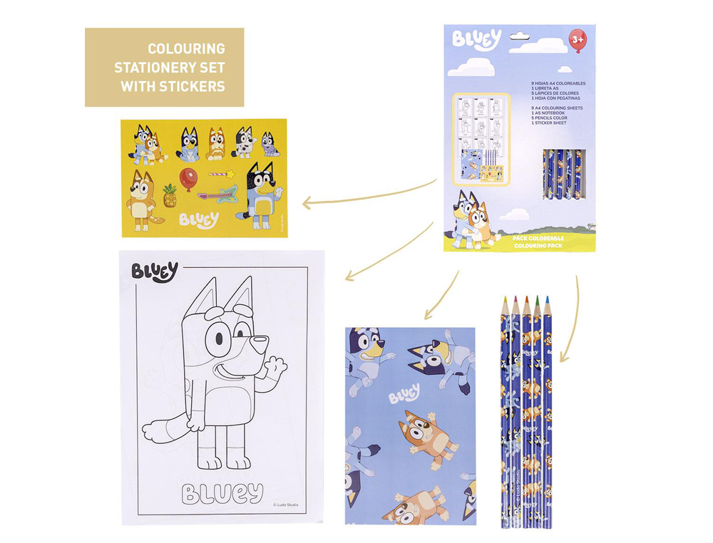 SET DE PAPELERIA COLOREABLE BLUEY