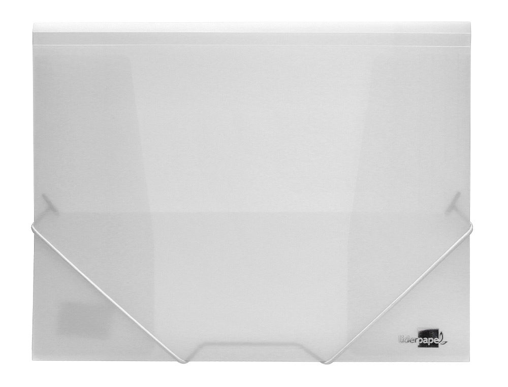 CARPETA LIDERPAPEL GOMAS SOLAPAS 34964 POLIPROPILENO DIN A4 TRANSPARENTE TRANSLUCIDO