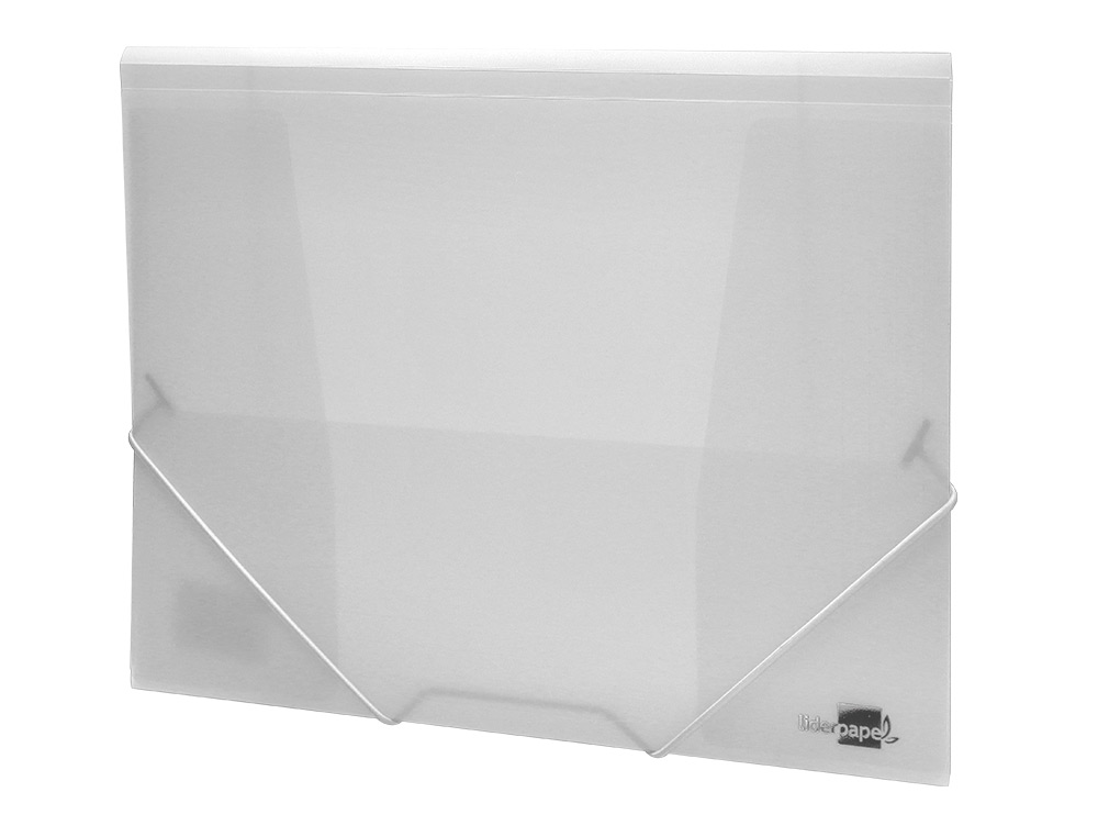 CARPETA LIDERPAPEL GOMAS SOLAPAS 34964 POLIPROPILENO DIN A4 TRANSPARENTE TRANSLUCIDO