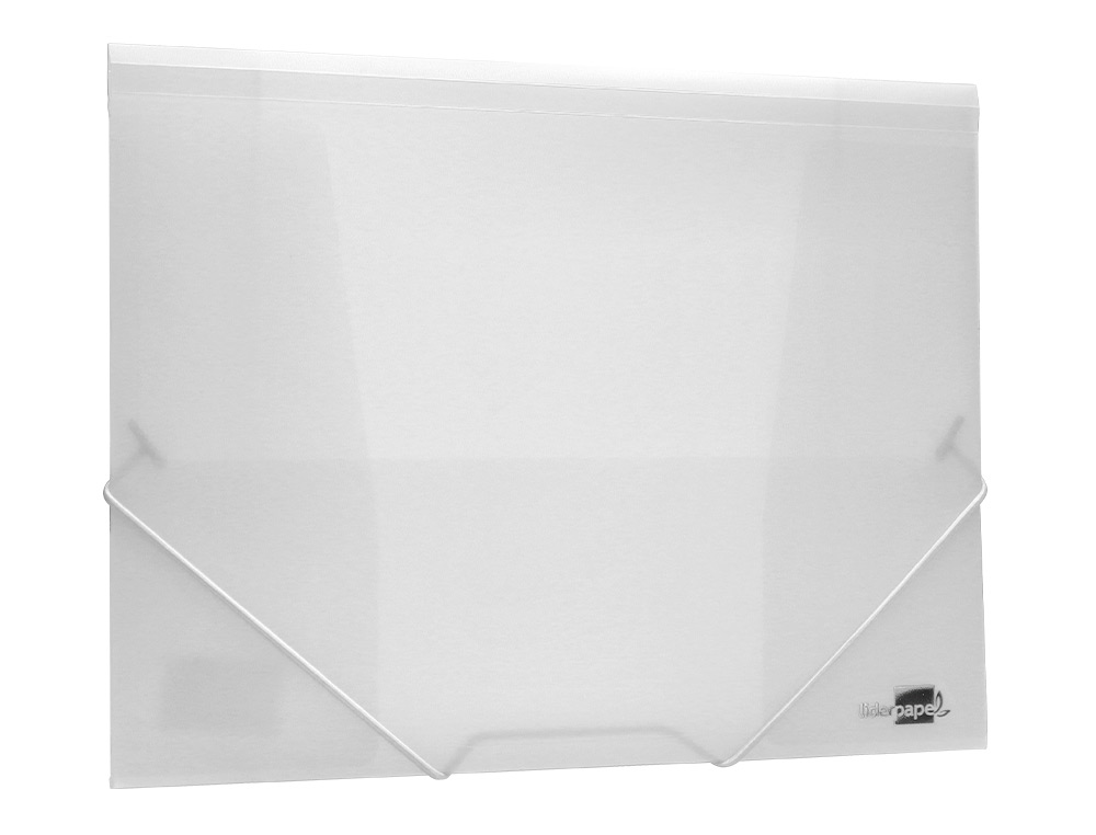 CARPETA LIDERPAPEL GOMAS SOLAPAS 34964 POLIPROPILENO DIN A4 TRANSPARENTE TRANSLUCIDO