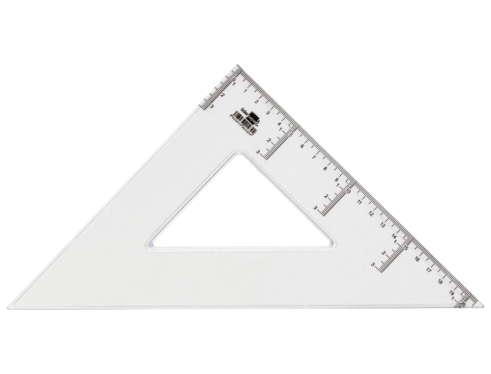 ESCUADRA LIDERPAPEL 30 CM PLASTICO CRISTAL