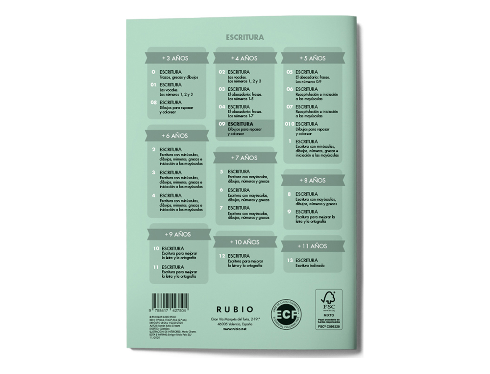 CUADERNO RUBIO CALIGRAFIA N 09