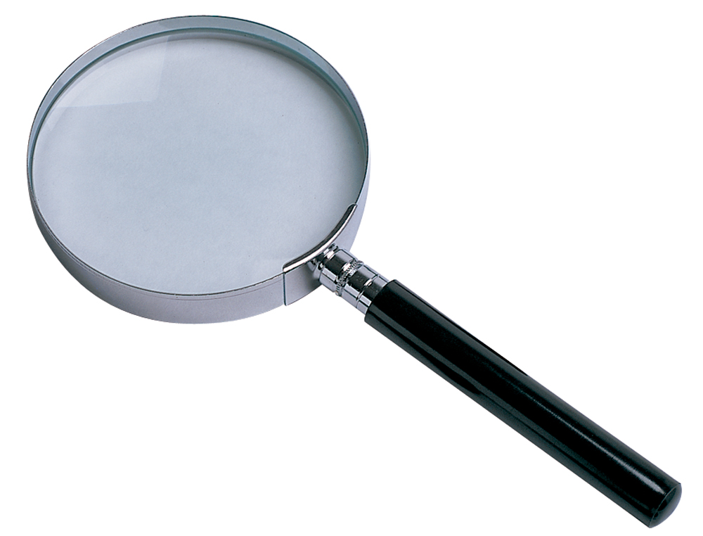 LUPA Q-CONNECT CRISTAL ARO METALICO MANGO PLASTICO NEGRO 50 MM