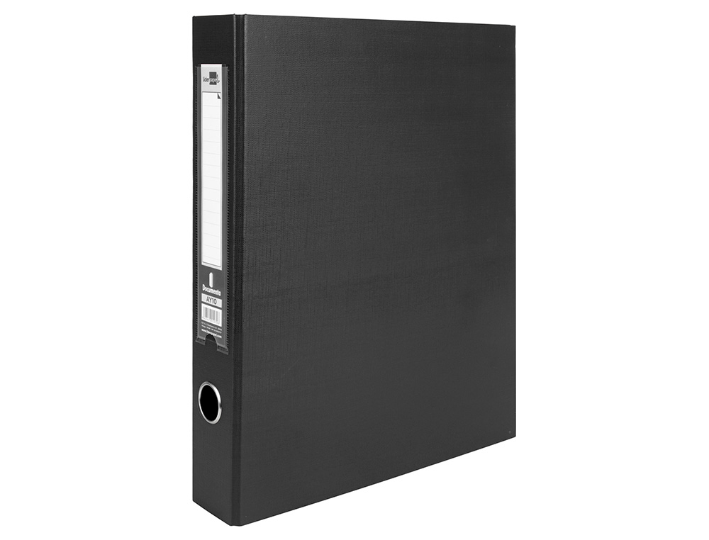 MODULO LIDERPAPEL 3 ARCHIVADORES FOLIO 2 ANILLAS MIXTAS 40MM NEGRO