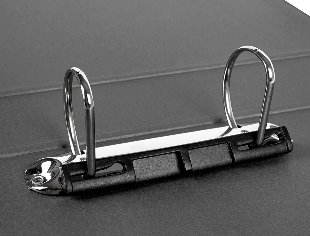 MODULO LIDERPAPEL 3 ARCHIVADORES FOLIO 2 ANILLAS MIXTAS 40MM NEGRO