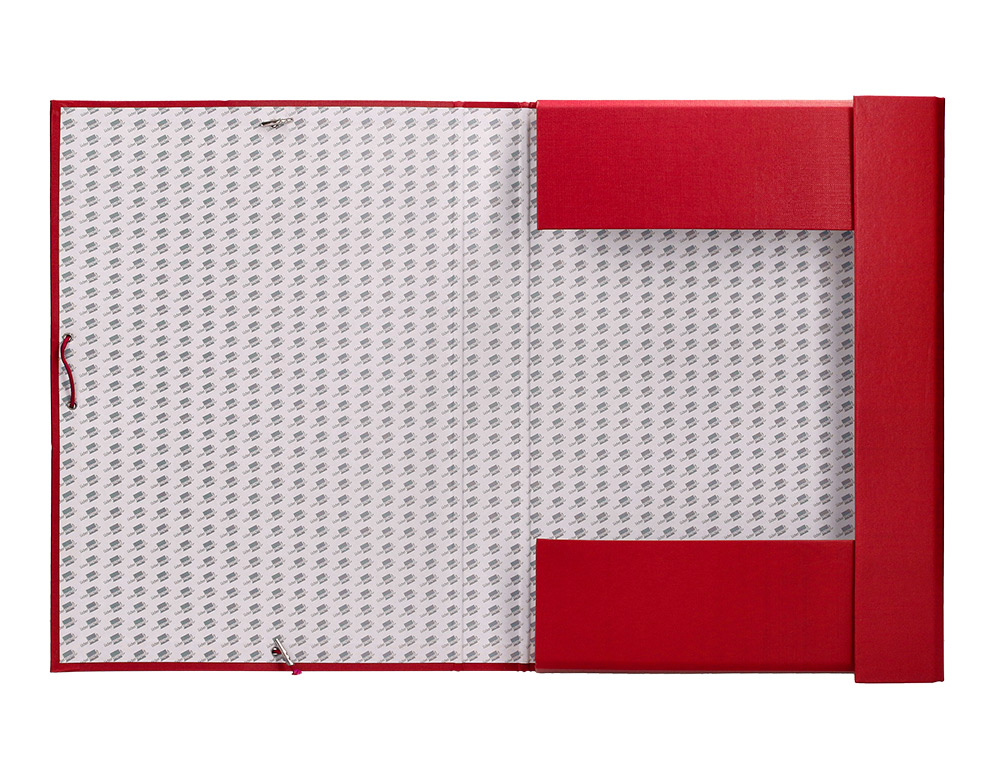 CARPETA PROYECTOS LIDERPAPEL FOLIO LOMO 90MM CARTON FORRADO ROJA