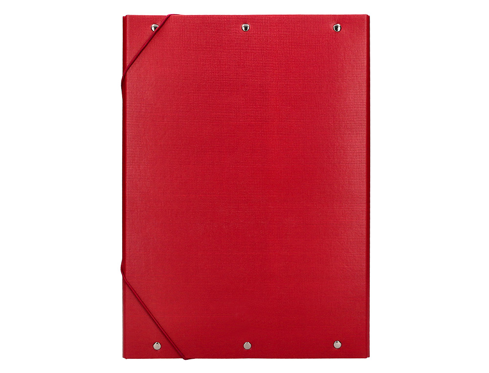 CARPETA PROYECTOS LIDERPAPEL FOLIO LOMO 90MM CARTON FORRADO ROJA