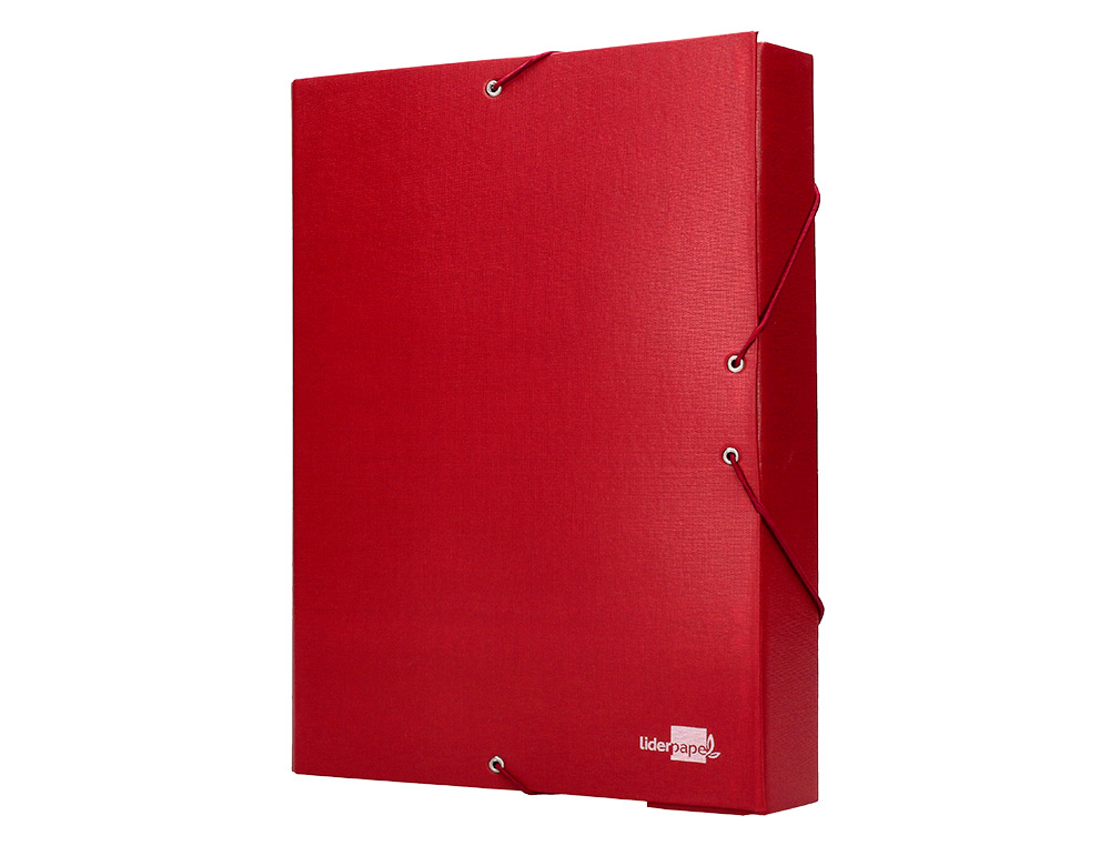 CARPETA PROYECTOS LIDERPAPEL FOLIO LOMO 90MM CARTON FORRADO ROJA