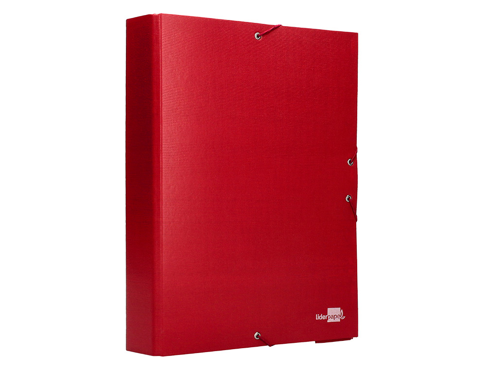 CARPETA PROYECTOS LIDERPAPEL FOLIO LOMO 90MM CARTON FORRADO ROJA
