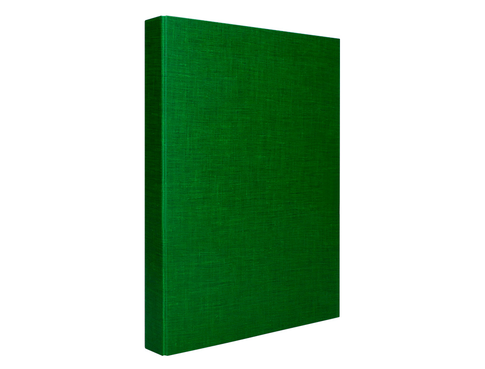 CARPETA DE 4 ANILLAS 40MM MIXTAS LIDERPAPEL FOLIO CARTON FORRADO PAPER COAT VERDE