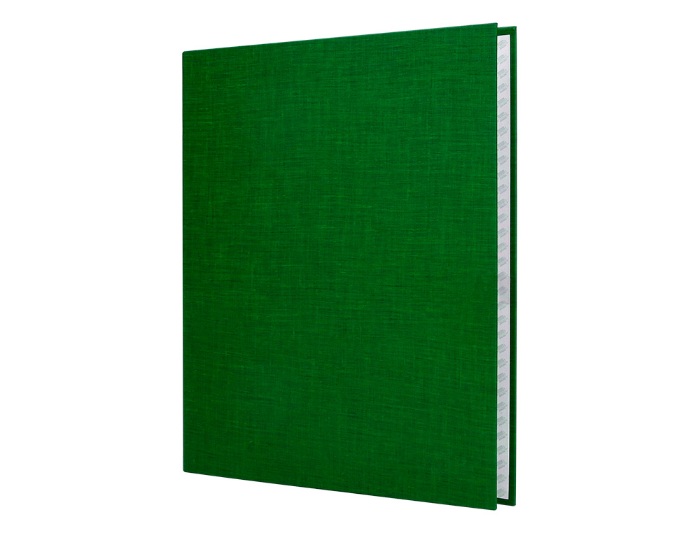 CARPETA DE 4 ANILLAS 40MM MIXTAS LIDERPAPEL FOLIO CARTON FORRADO PAPER COAT VERDE