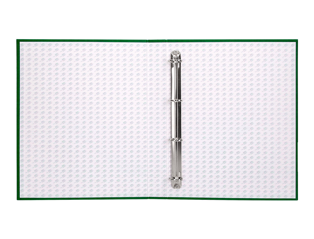 CARPETA DE 4 ANILLAS 40MM MIXTAS LIDERPAPEL FOLIO CARTON FORRADO PAPER COAT VERDE