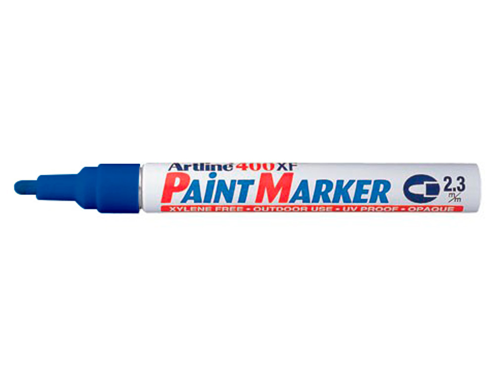 ROTULADOR ARTLINE MARCADOR PERMANENTE EK-400 XF AZUL -PUNTA REDONDA 2.3 MM -METAL CAUCHO Y PLASTICO