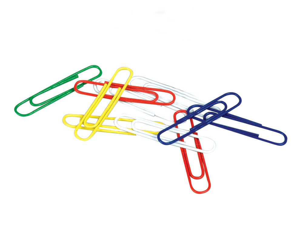 CLIPS COLORES Q-CONNECT 50 MM CAJA DE 30 UNIDADES COLORES SURTIDOS
